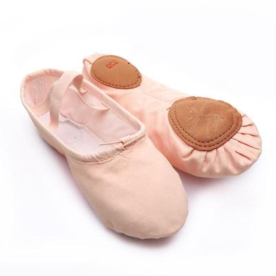 Children's and Adults' Red Canvas Ballet Shoes - Soft Sole Cat Paw Design for Dance Practice