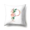 Polyester Pillowcase Home Pink Floral Decorative Print Pillowcase 26 English Letter Cushion Cover