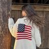 Autumn and winter street jacquard design sense cardigan zipper loose casual sweater