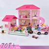 708pcs Creative 3in1 Girl House Summer Holiday Villa Building Blocks DIY tabletop decoration birthday Christmas gifts For Kids