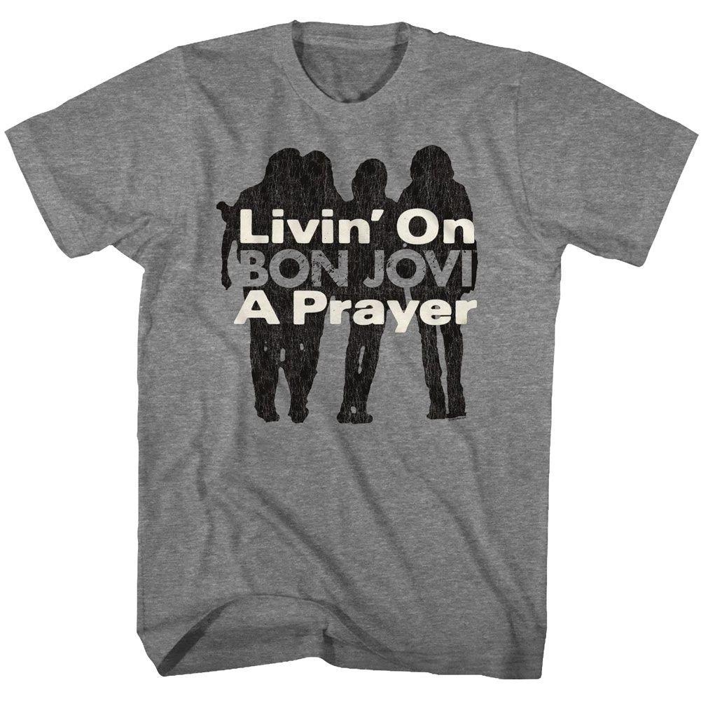 Bon Jovi - Livin On A Prayer - Short Sleeve - Heather -  - Children s T-shirt 100