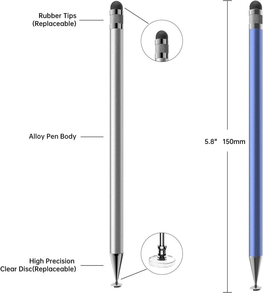 5Pcs Bopomofo Stylus Pens, 2-in-1 Touch Screen Pen, High Precision & Sensitivity, Universal for All Touch Screens