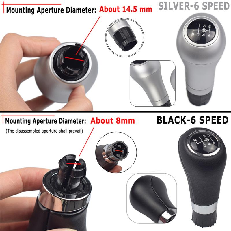 6 Speed Manual 14.5mm Car Gear Shift Knob Shifter Lever for Mercedes Benz W203 S203 CL203 W209 W204 C300 C250 W207 A207