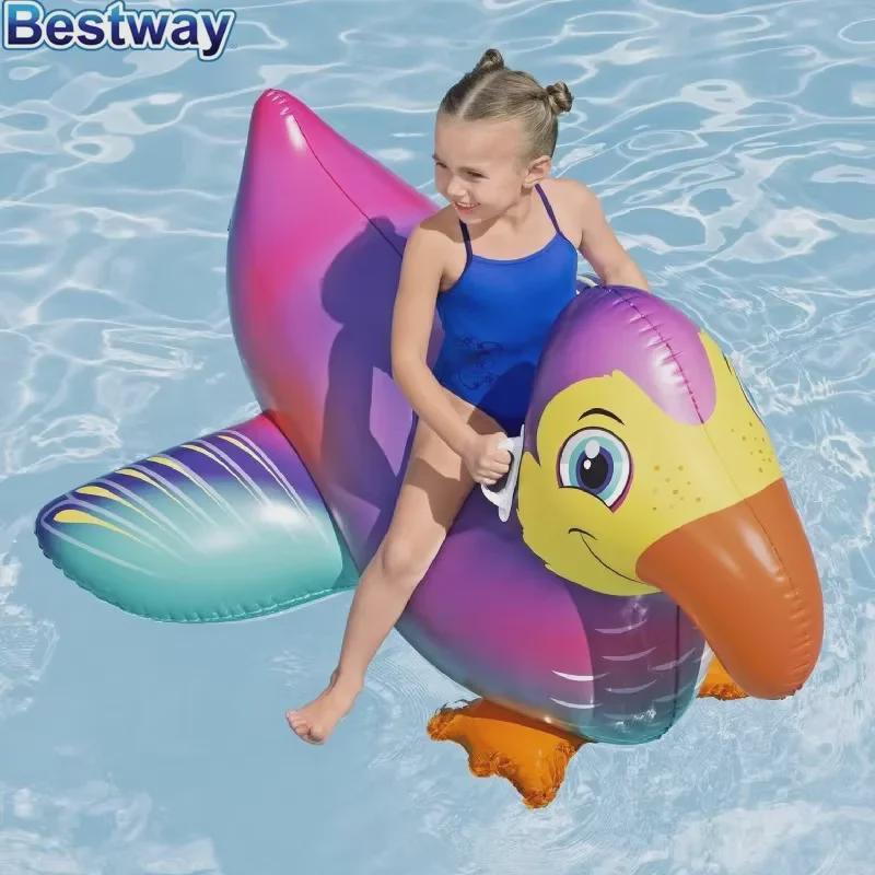 Intex 57288 Double Flamingo Adult Inflatable Swimming Ring - Thick Oversized Floating Bed for Kids & Adults