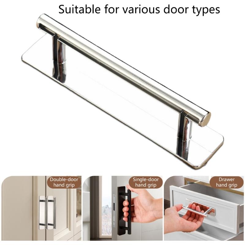 Strong Adhesive Plastic Door Pulls Smooth Grip Design Rustproof Easy To Clean Door Handles for Aluminum Wood Glass Door