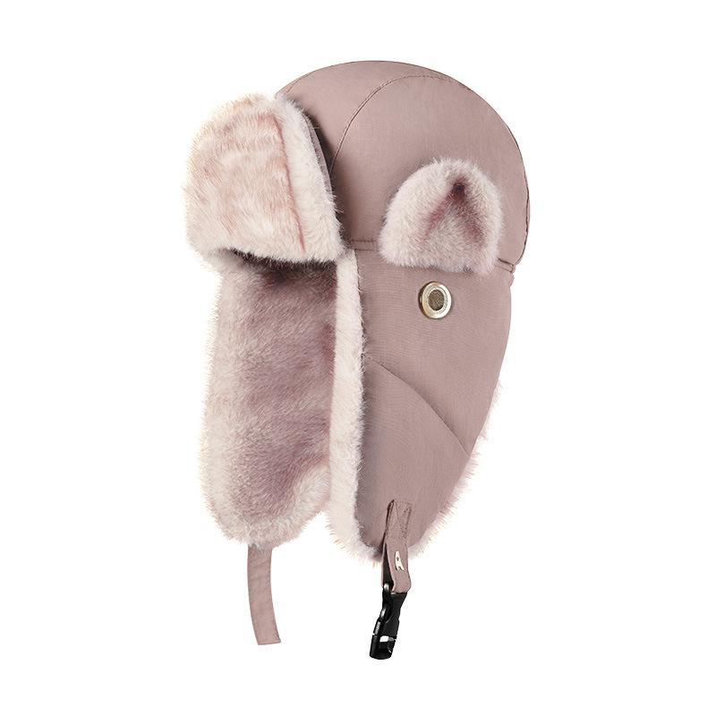 Winter cold hat for men and women riding windproof and warm leather Northeast Lei Feng hat thickened ear protector tide BM