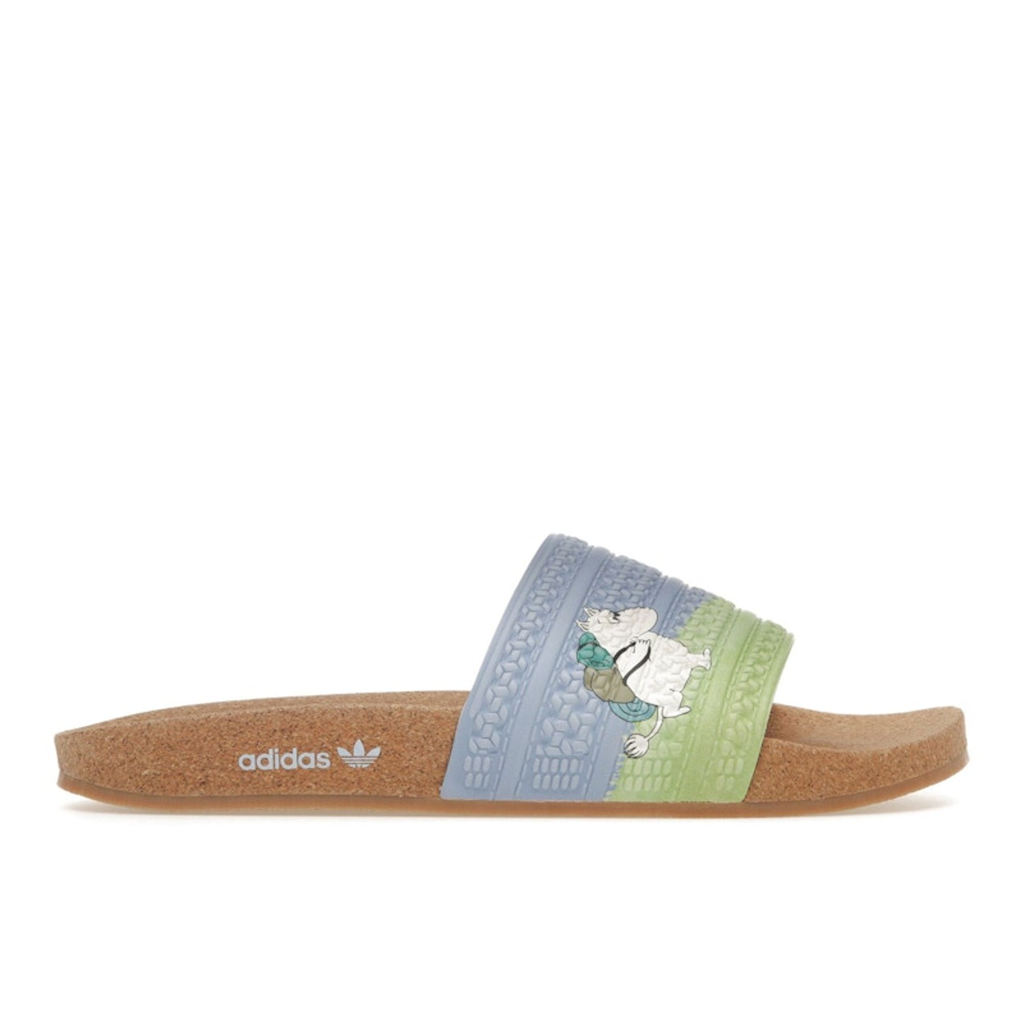 

Кроссовки унисекс adidas Moomin x Adilette Cork Slide Moomintroll Blue Blue-Fusion Gum ID4207 37