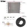 10 Row/16 Row Oil Cooler Kit, Universal Aluminum Remote Transmission Engine Cooler Auto-Manual Radiator Converter Kit