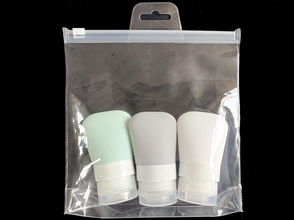 Leak-Proof Silicone Travel Bottle Set for Shampoo and Shower Gel