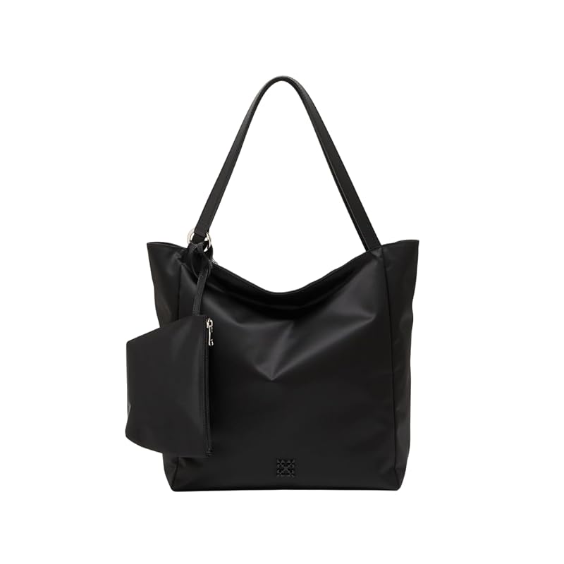 

[Rashit] With pouch/A4 compatible] Nylon big tote bag RUZ1051221A0003 Free black