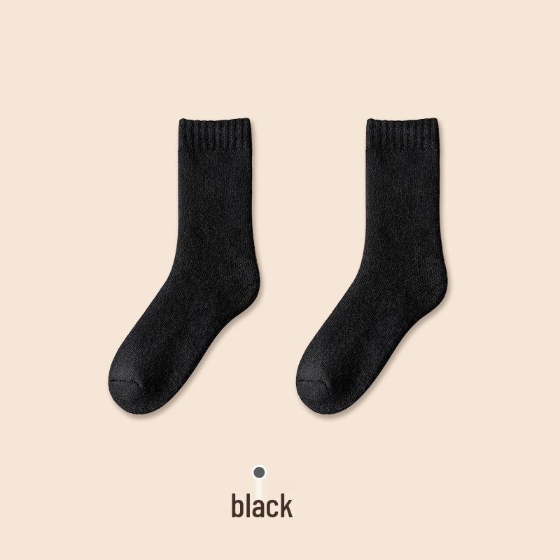 Extra Thick Fleece-Lined Wool Socks for Men & Women - Warm Mid-Calf Winter Socks