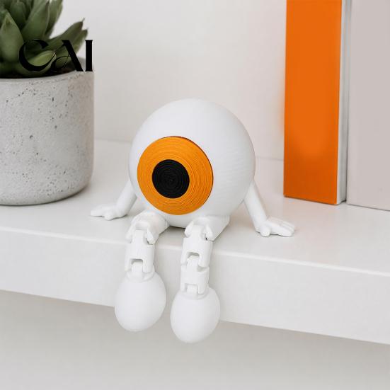 Creative Gift for Lovers Articulated Eye Fidget Toy, 3D Printed Halloween Eyeball Figurine with Movable Joints, Whimsical Home Ornament Flexible