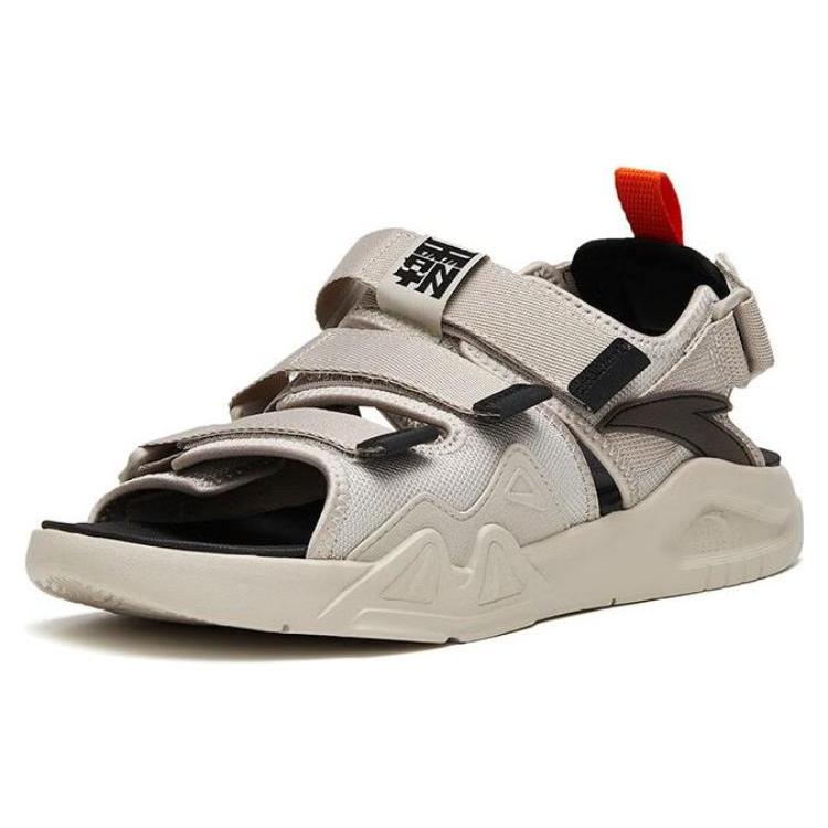 Anta Leather Sports Sandals Men's Gray Orange 912326962-3