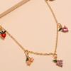 Sweet Fruit Summer Apple Strawberry Cherry Grape Peach Fun Collarbone Chain Personality Pendant Necklace
