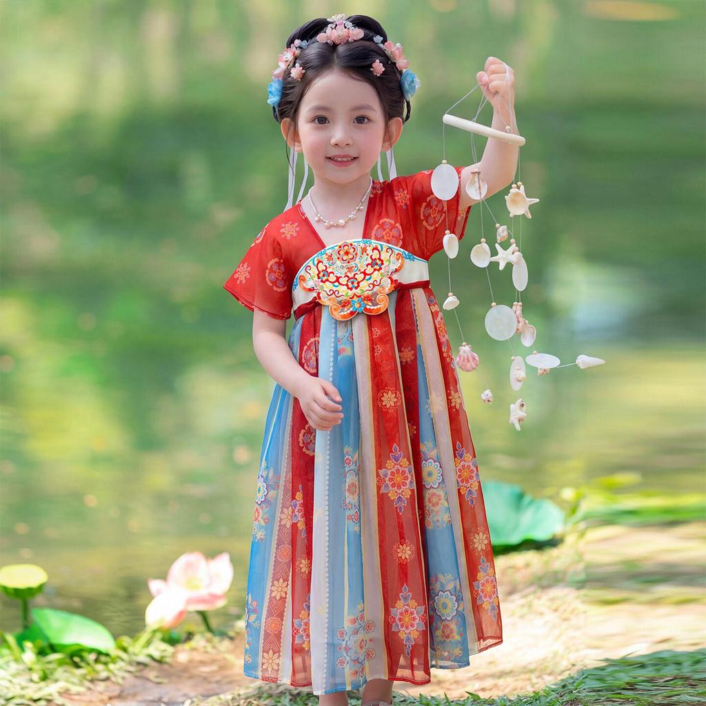 2026 Summer Hanfu Princess Dress: Lightweight Ancient Chinese-Style Costume for Kids
