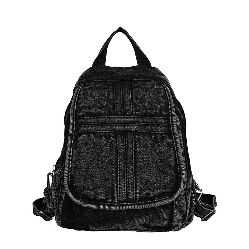 Vintage Denim Backpack Women's Chest Bag Travel Bag Multifunctional Shoulder Bag