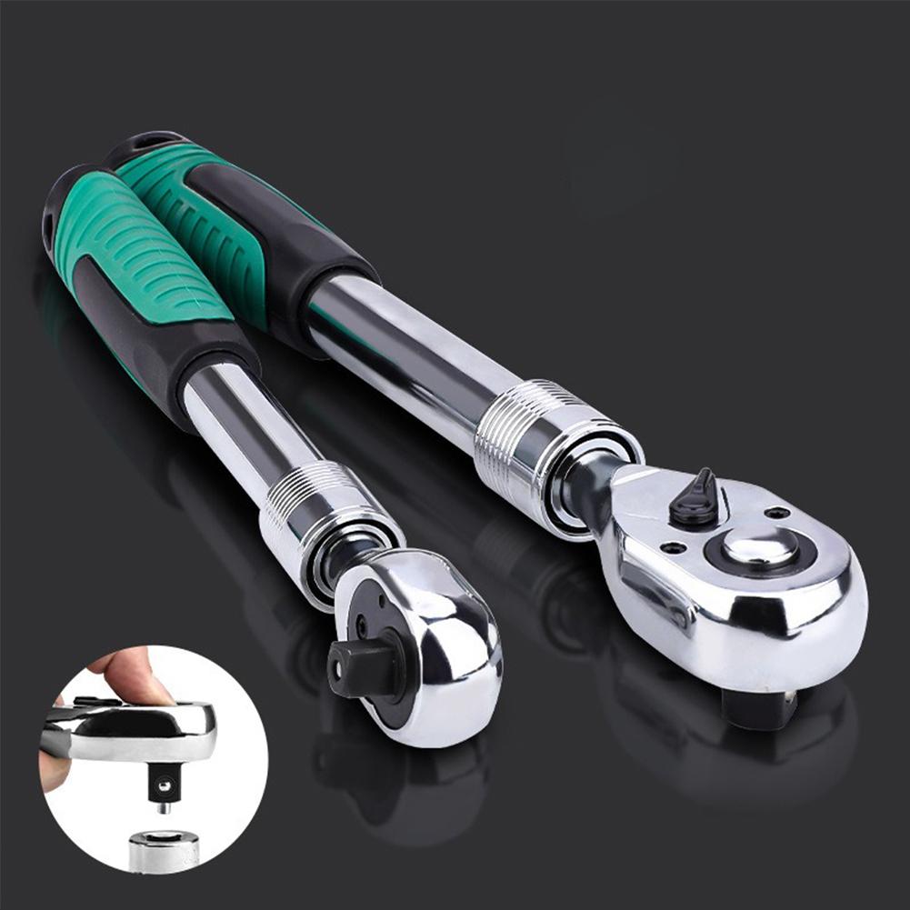 72 Tooth Ratchet Adjustable Head Wrench Quick Release Button Telescopic Adjustment Forward And Reverse Steering