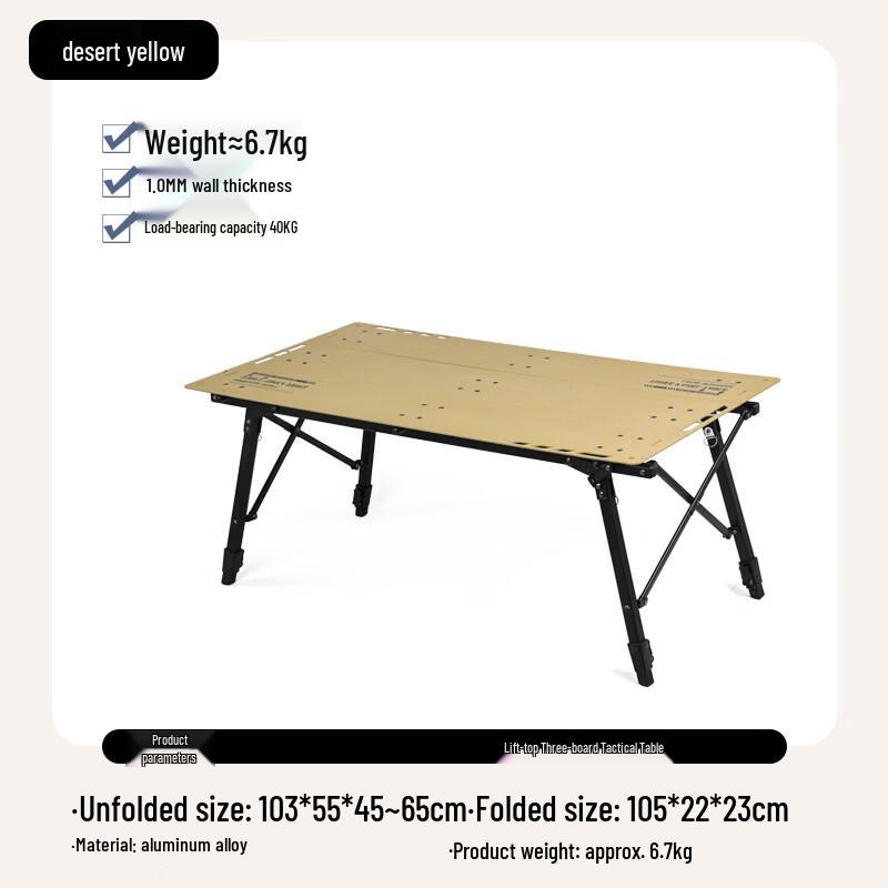 OIMG Portable Aluminum Folding Camping Table