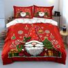 Christmas Gnome with Gifts Bedding Duvet Cover Set Duvet Cover Pillowcases  (1*Duvet Cover 2*Pillowcases, without duvet insert)