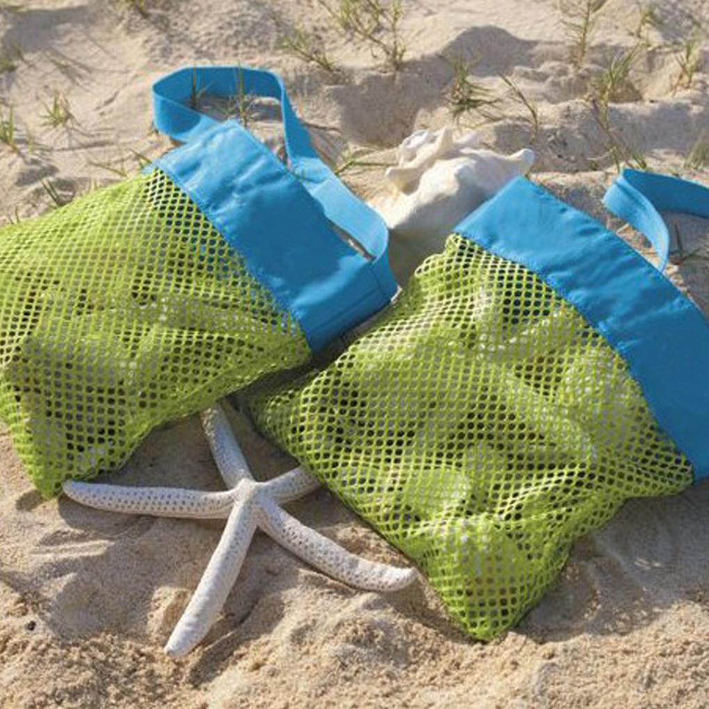 Kids Beach Toys Collection Bag Mesh Sandboxes Children Storage Shell Net Bags