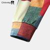 ChArmkpR Men Pliad Color Block Patchwork Long Sleeve Pullover Sweatshirts