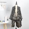 Outdoor Travel Camping Shawl Women'S Double-Sided Large Scarf Ethnic Style Warm Cape Shawl
