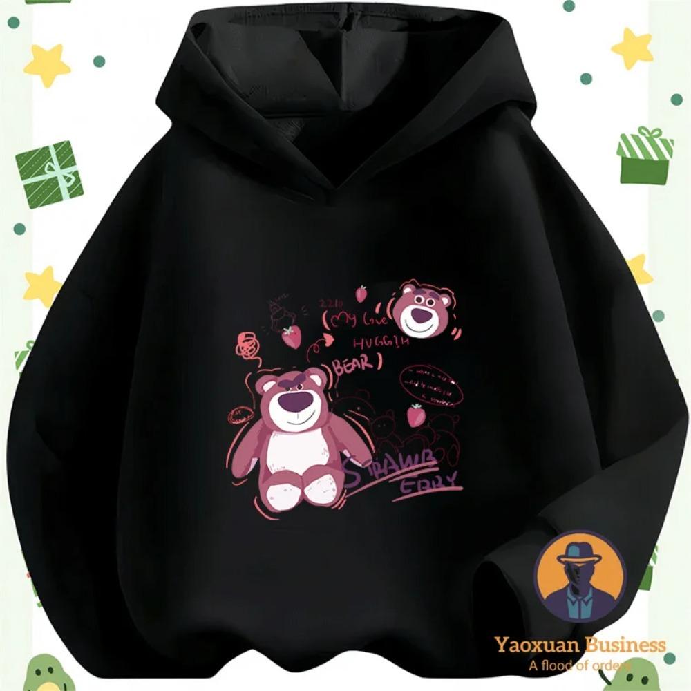 2025 New Arrival Lots-o'-Huggin' Bear Kids Boys Girls Hoodie Cute Cartoon Printed Windproof Warm Autumn Winter Stylish