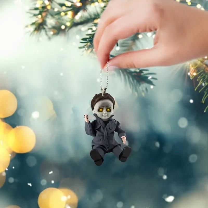 Cartoon Creative Acrylic Car Hanging Ornament Festive Holiday Decoration Home For