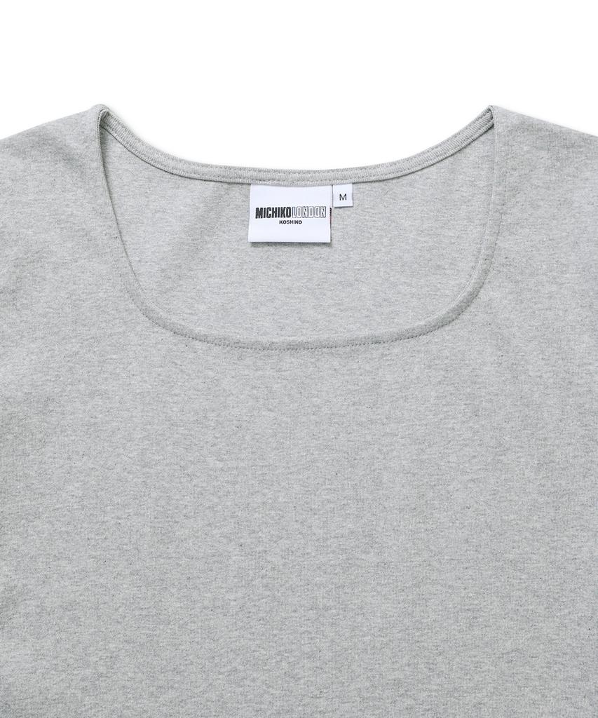 Michikoleondeonkosino Curve Square Neck Top Melange