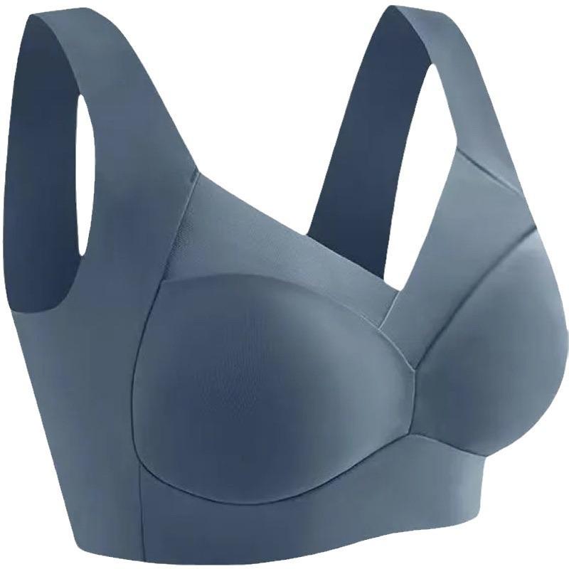 Übergröße Nahtloser Eisseiden Sport-BH - Damen Anti-Hänge Trägerloser BH mit Seitenstütze