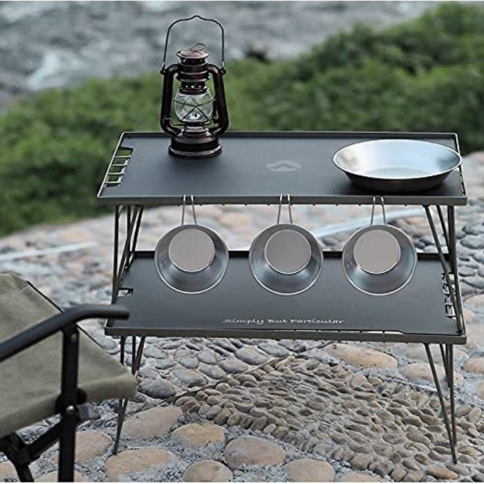 Camping Moon Ground Rack Aluminum Top Plate 2-Piece Set Black T-2308-BK-2P