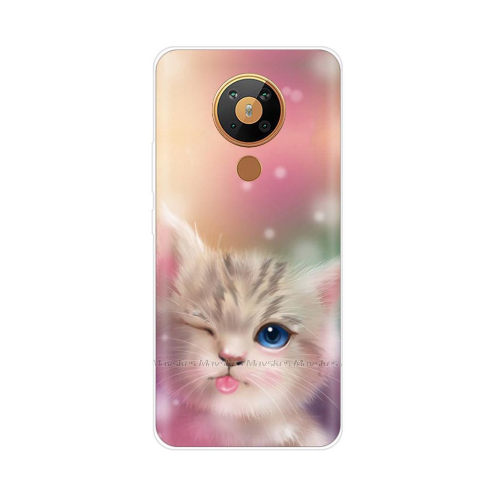 For Nokia 5.3 Case Transparent Phone Case Printing Bumper For Nokia 5.3 Nokia5.3 Case Back Cover 6.55'' TPU Soft Silicone Shells