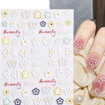 Decorative Nail Decoration Sticker 5D Effects Colored Manicure Accessories