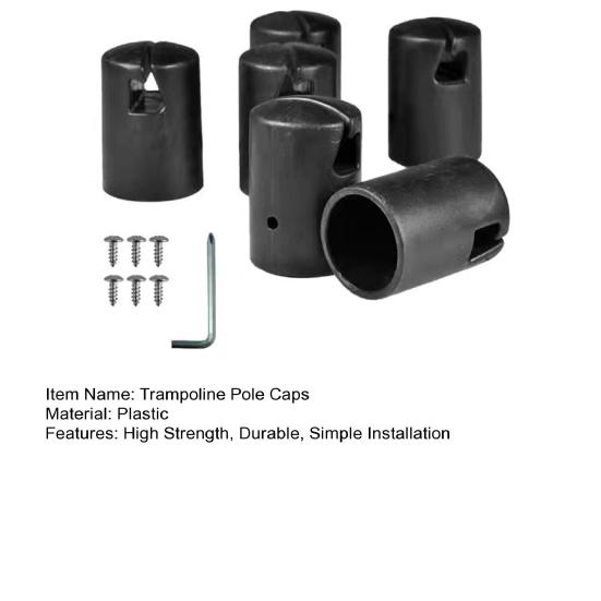 1 Set Trampoline Enclosure Pole Caps Wear Resistant High Strength Smooth Edge Super Stability Trampoline Enclosure Pole Safety