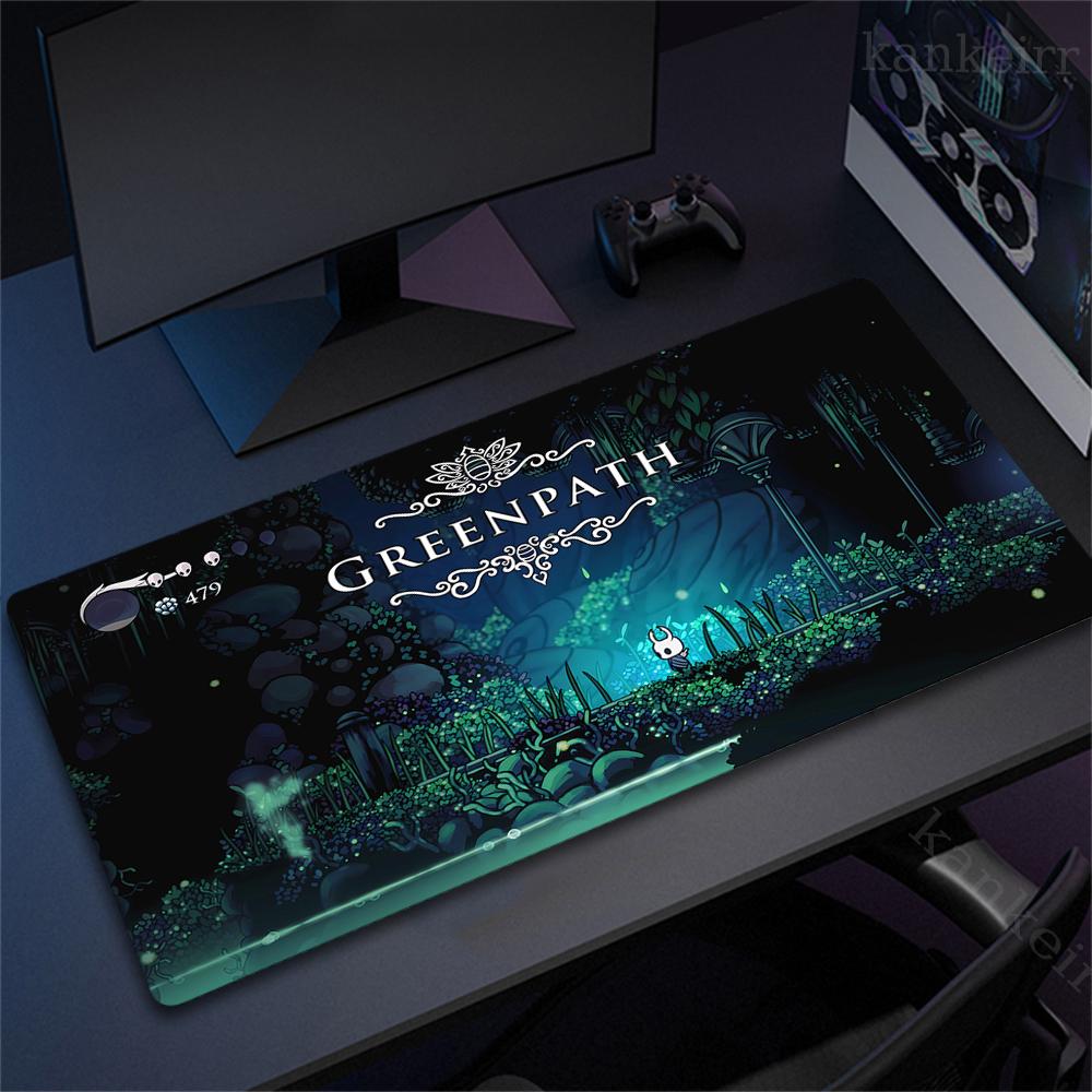 90x40cm Anime Hollow Knight Large Pc Rubber Mousepad Gaming Stitch Edge Thicken Mouse Mat Xxl NonSlip Keyboard Laptop Mausepads