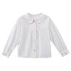 Hacikis Girls' Korean Style Long-Sleeve White Shirt
