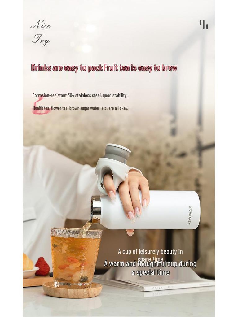 REVOMAX Threadless Insulated Stainless Steel Water Cup 365ML - Ideal for Hot or Cold Drink Outdoors