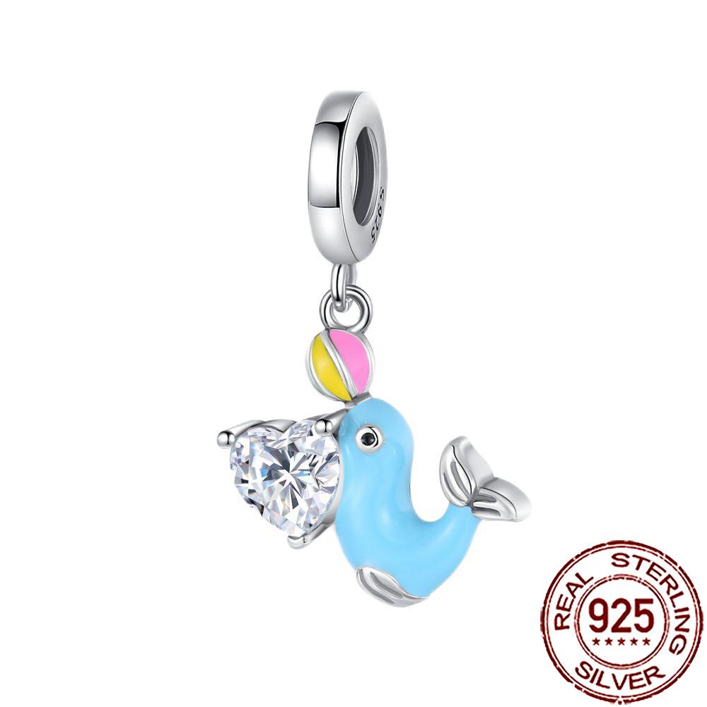 New Charms Copper Cat Dog Flamingo Chameleon Axolotl Animal Beads Fit Bracelet Necklace Women Diy Jewelry