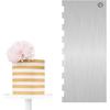 Cake Scraper Smoother Cake Decorating Supplies Kit 9 Inch Metal Bench Scraper for Baking Buttercream Smoother for Cakes Stainless Steel Frosting Cake