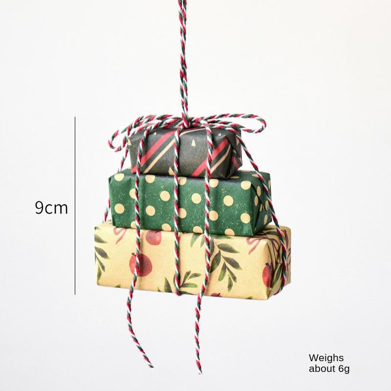 Christmas Gift Package Three Piece Pendant Set Decoration Gift Box Christmas Tree Christmas Window Display Home Decoration
