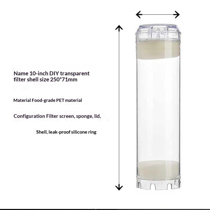 Klares wiederverwendbares 10-Zoll-Wasserfiltergehäuse 1 Set Leer nachfüllbar für Vorfiltration des ganzen Hauses Nachfüllmedien