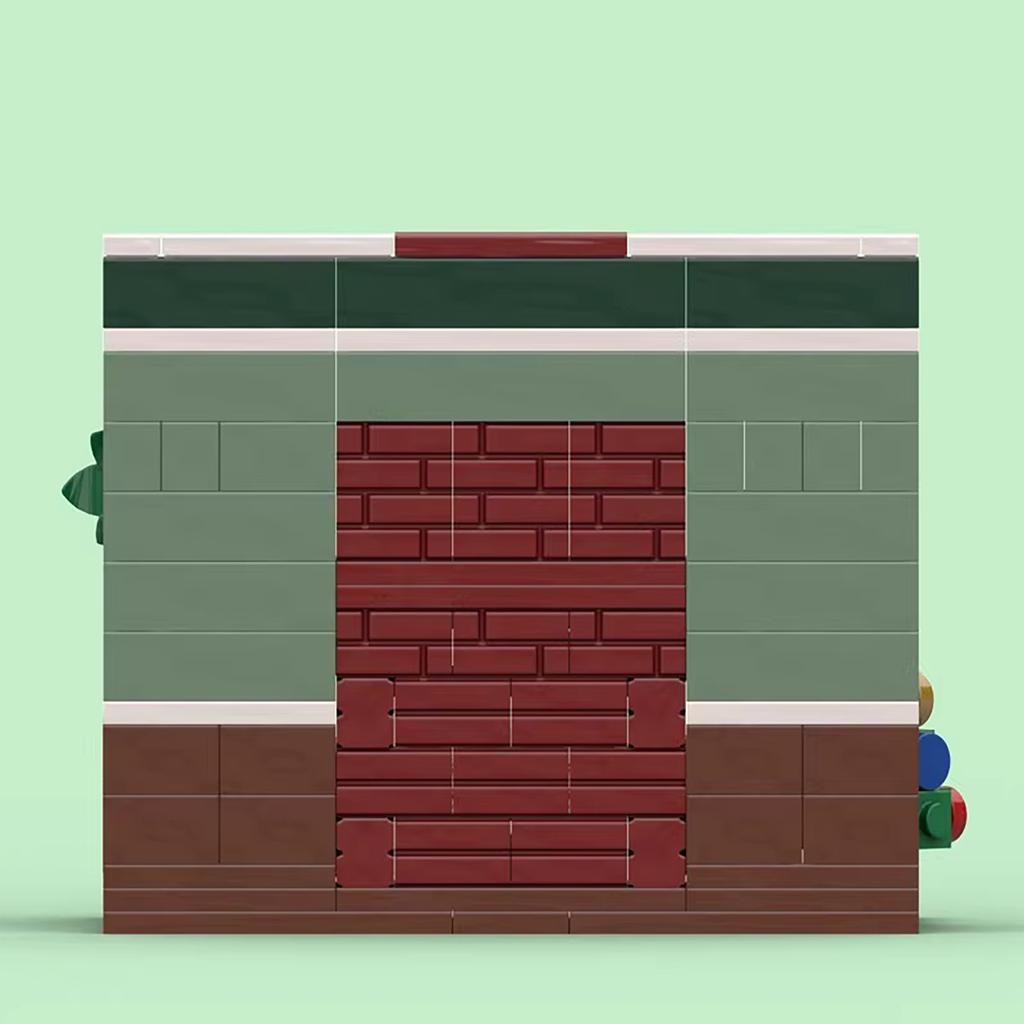 Non-Toxic Moc Christmas Eve Warm Fireplace Small Particle Assembly Building Blocks Puzzle Toy