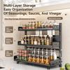 Kitchen Spice Rack Storage Organizer Countertop Knife Holder Modern Minimalist Carbon Steel