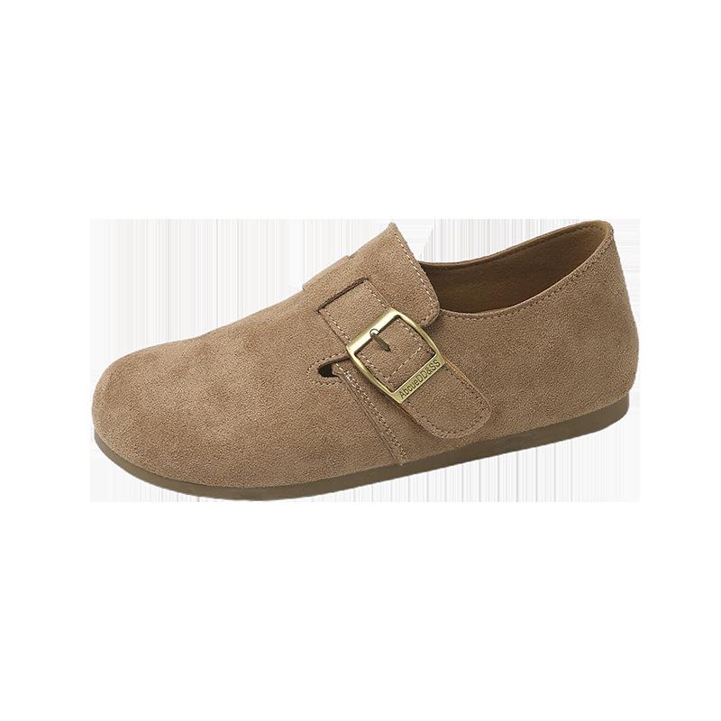 Soft leather thick sole. Inner heightening shoes New Mori retro ugly cute soft sole all-inclusive Boken single