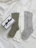 Bialicheu [3Pack][Gift Set] Creamy Charming Milky See-Through Crew Socks