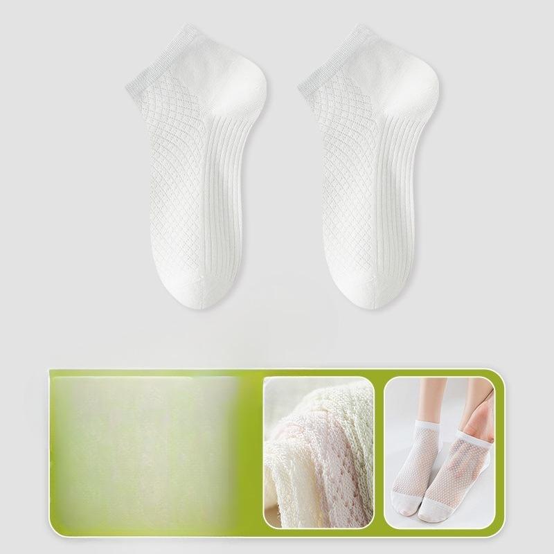 

Женские летние тонкие модные новые носки без косточек, дышащие, с защитой от запаха 1 pair белый