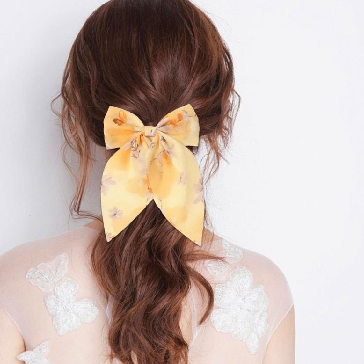 Stylish Floral Pattern Hair Barrettes Hair Clip Sweet Hairpin Barrette Bowknot Hair Clip Christmas for Women Girl