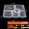 JINGRX Disposable 6-Compartment Meal Prep Containers