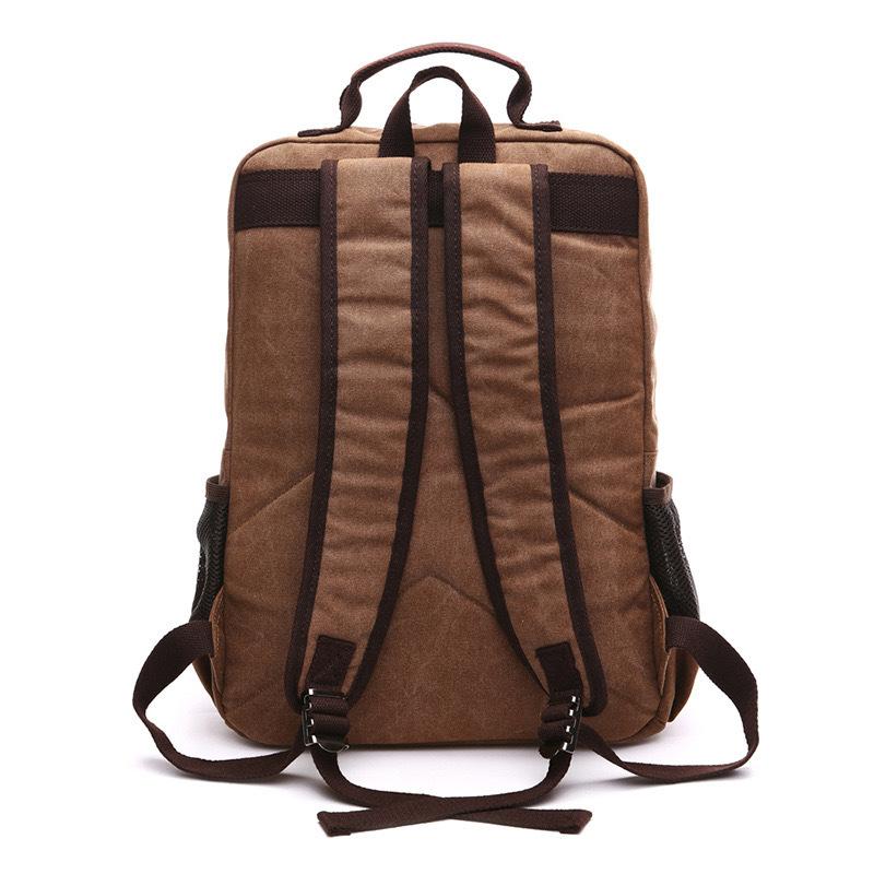 TS JYL laptop bag,Canvas Backpack Vintage Large Travel Student Laptop Bag