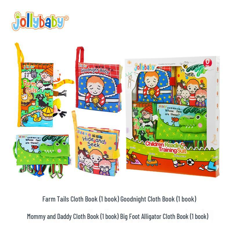Jollybaby Cloth Book Set: Early Education & Teething Toy for 0-3 Years - Tear-Resistant Cognitive Gift Box